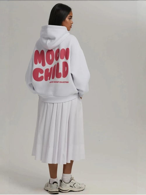 Felpa con cappuccio oversize stampata hiccup - Kiabi Felpa con cappuccio oversize stampata hiccup - Kiabi
