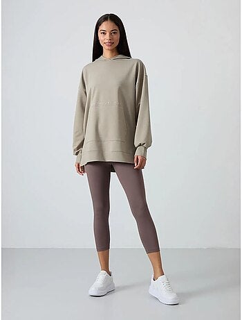 Felpa con cappuccio oversize stampata tommy