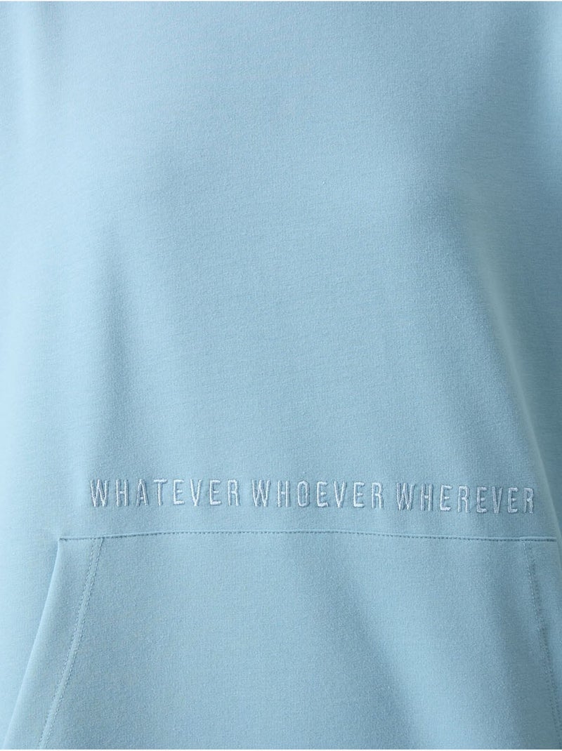 Felpa con cappuccio oversize stampata tommy Blu cielo - Kiabi