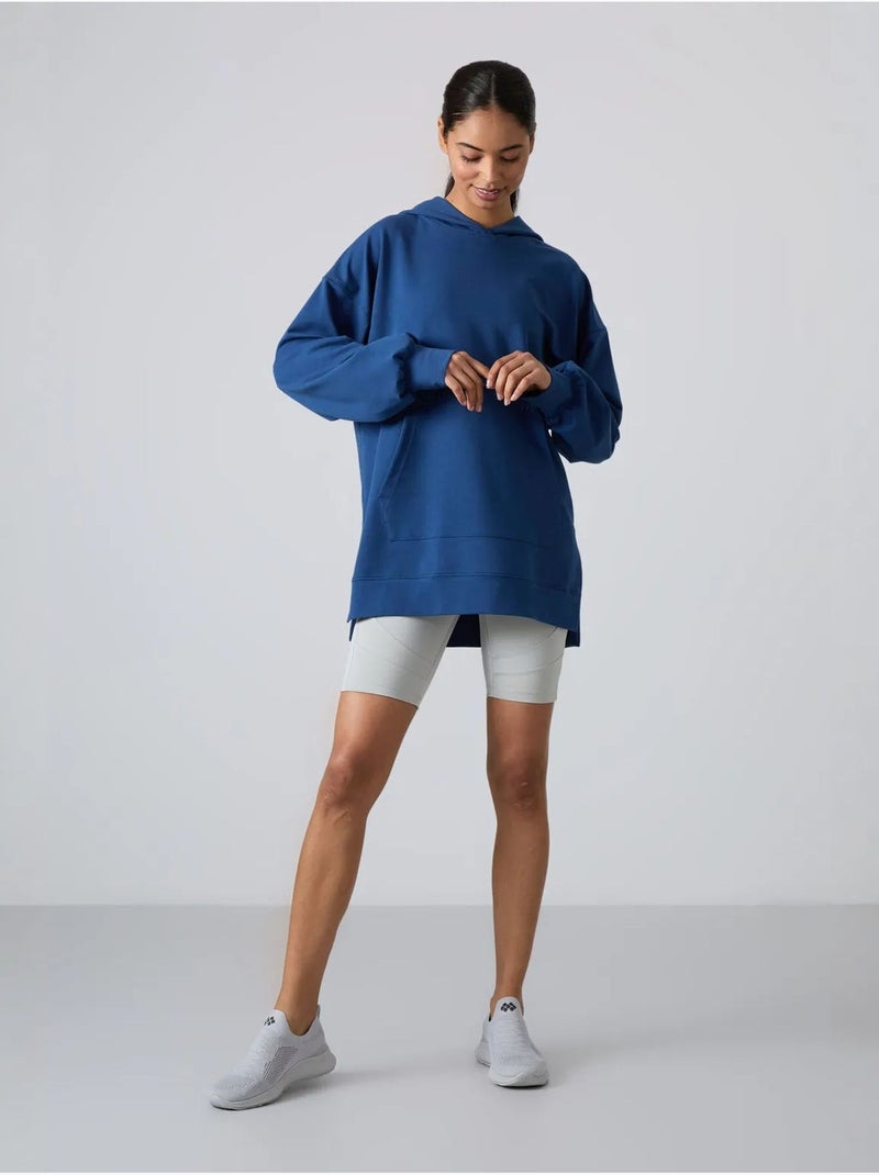 Felpa con cappuccio oversize stampata tommy Blu - Kiabi