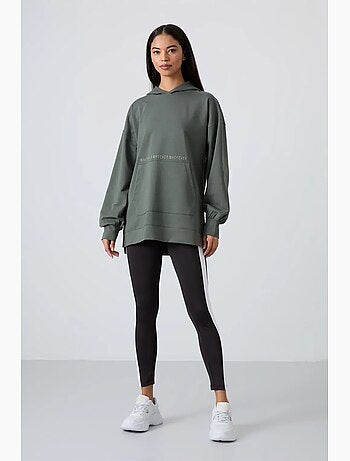 Felpa con cappuccio oversize stampata tommy
