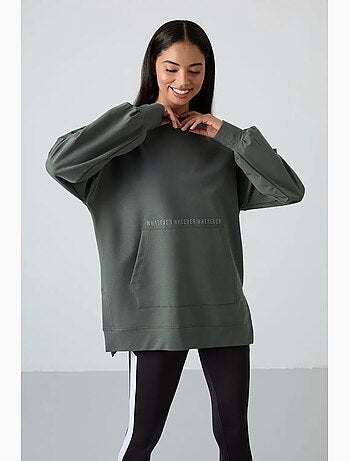 Felpa con cappuccio oversize stampata tommy