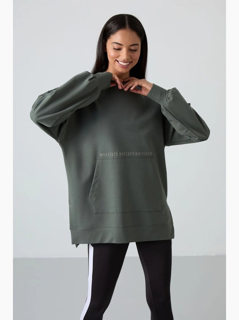 Felpa con cappuccio oversize stampata tommy Cachi - Kiabi
