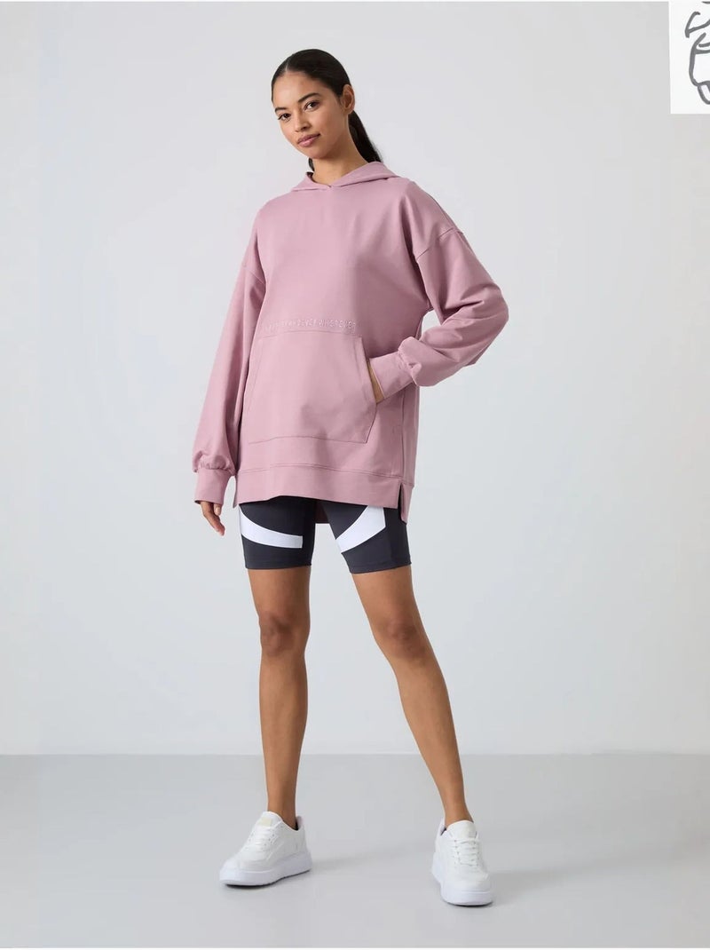 Felpa con cappuccio oversize stampata tommy Malva - Kiabi