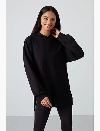 Felpa con cappuccio oversize stampata tommy