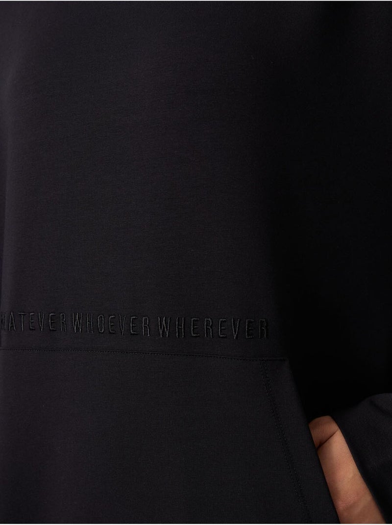 Felpa con cappuccio oversize stampata tommy Nero - Kiabi