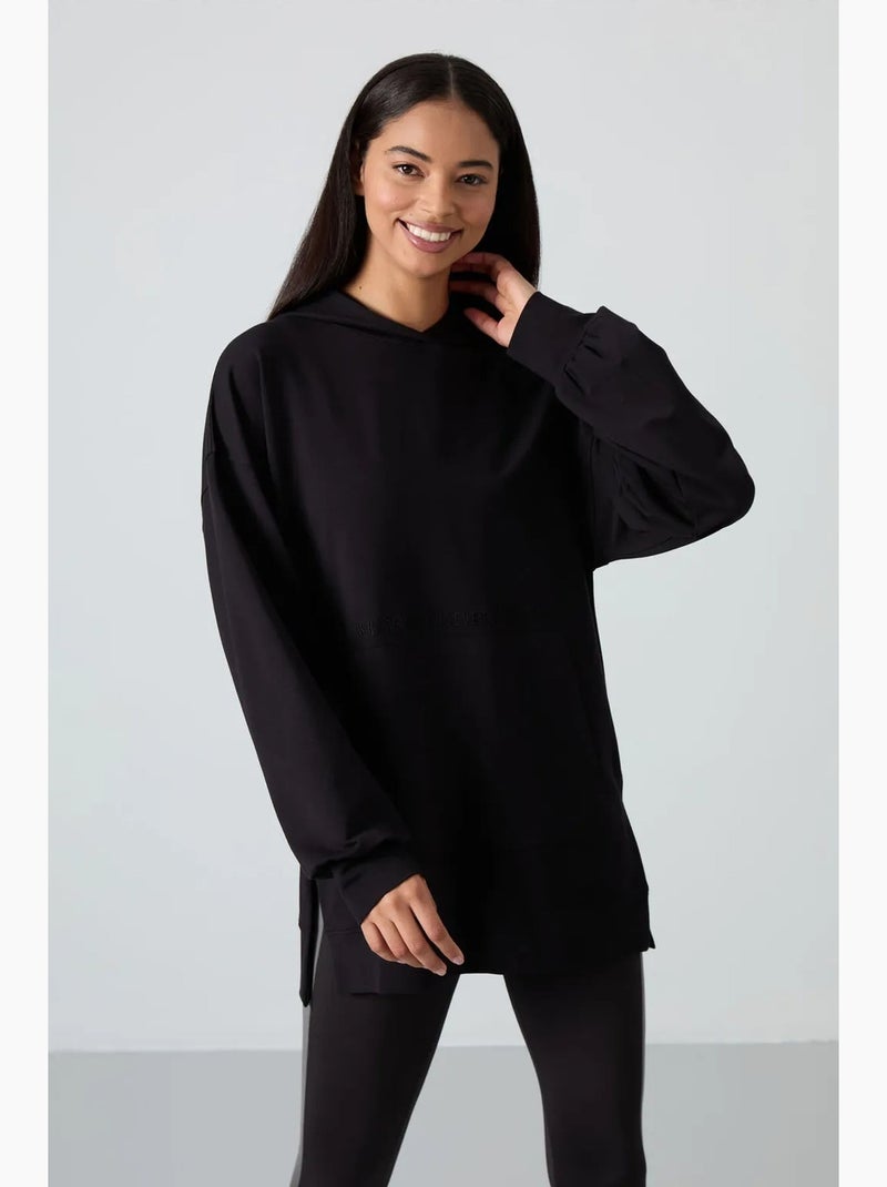 Felpa con cappuccio oversize stampata tommy Nero - Kiabi