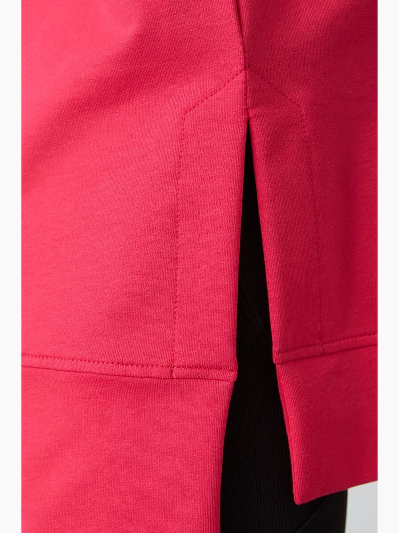Felpa con cappuccio oversize stampata tommy Rosa fluo/Solinotes - Kiabi
