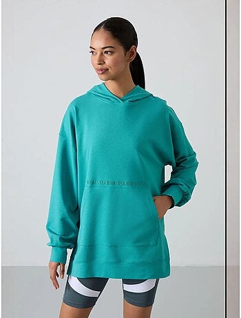 Felpa con cappuccio oversize stampata tommy