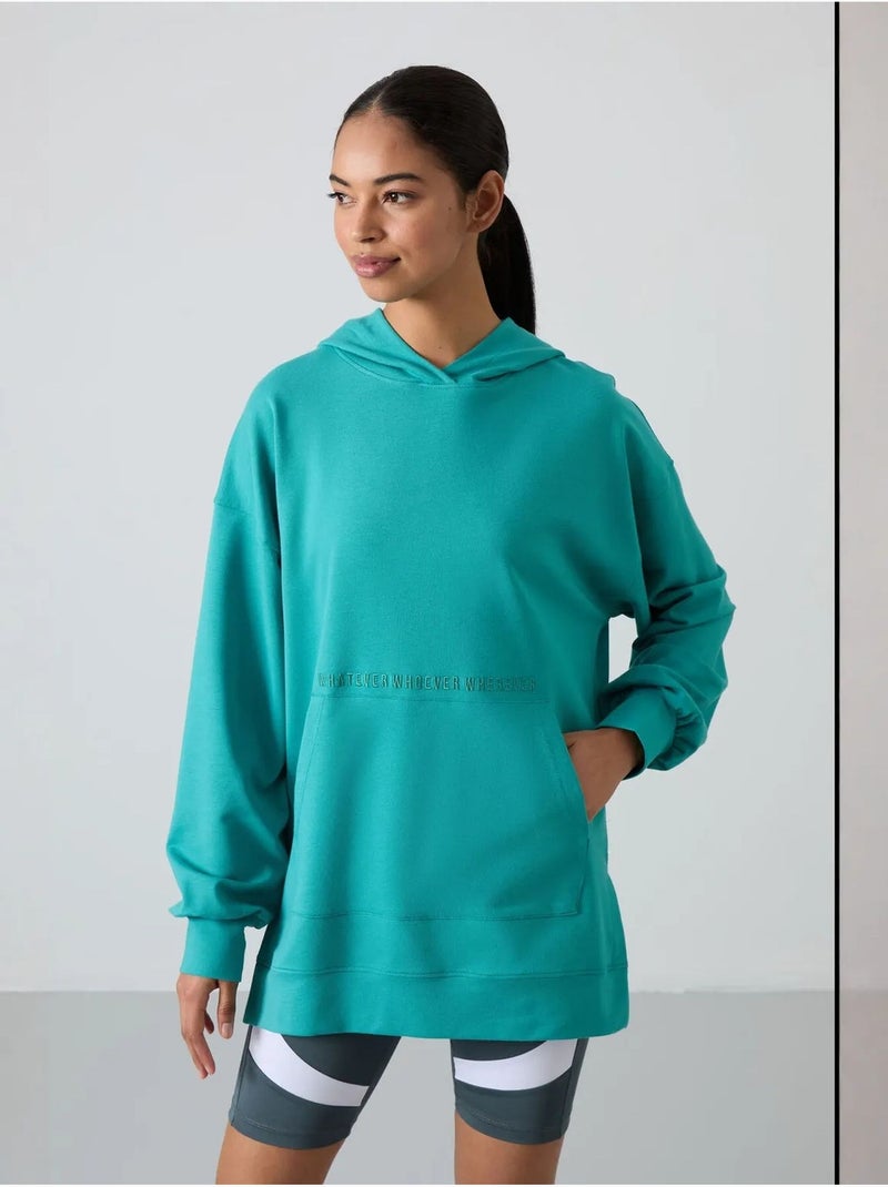 Felpa con cappuccio oversize stampata tommy Verde menta - Kiabi