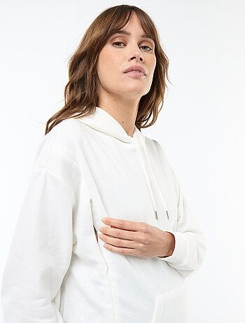 Felpa con cappuccio per allattamento