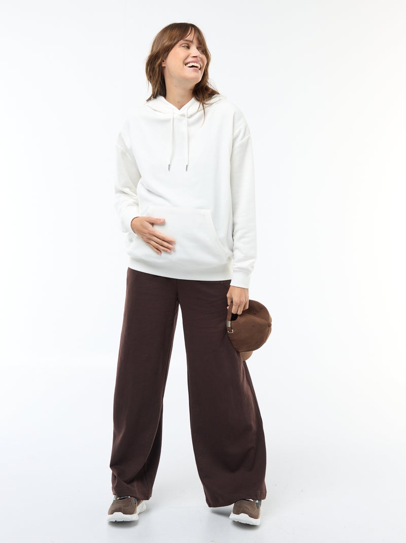 Felpa con cappuccio per allattamento Bianco - Kiabi