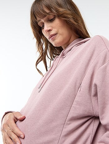 Felpa con cappuccio per allattamento