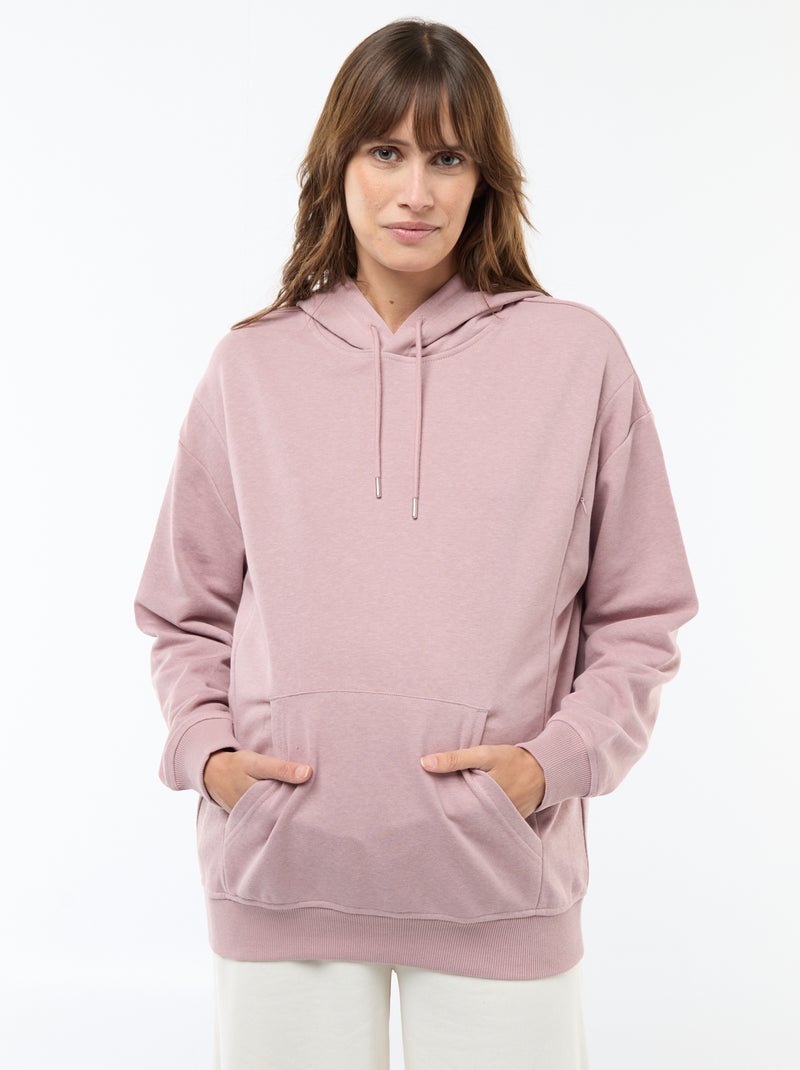 Felpa con cappuccio per allattamento Rosa - Kiabi