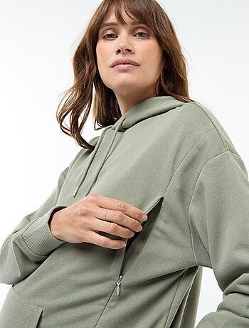 Felpa con cappuccio per allattamento