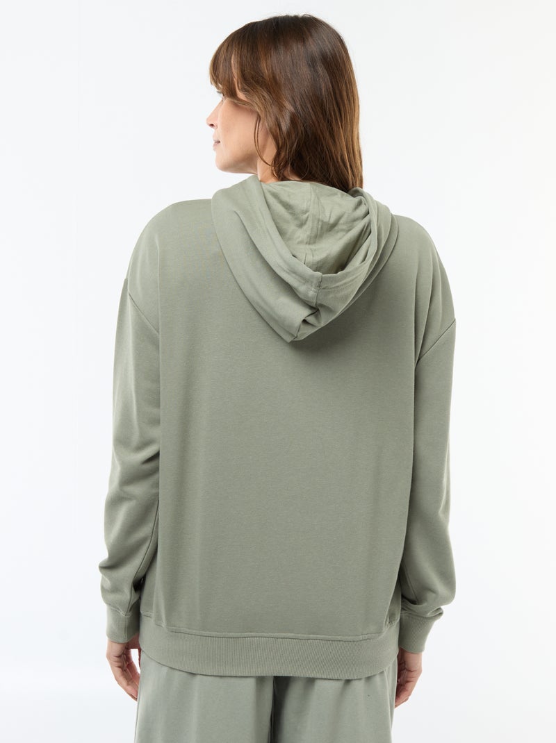 Felpa con cappuccio per allattamento Verde - Kiabi