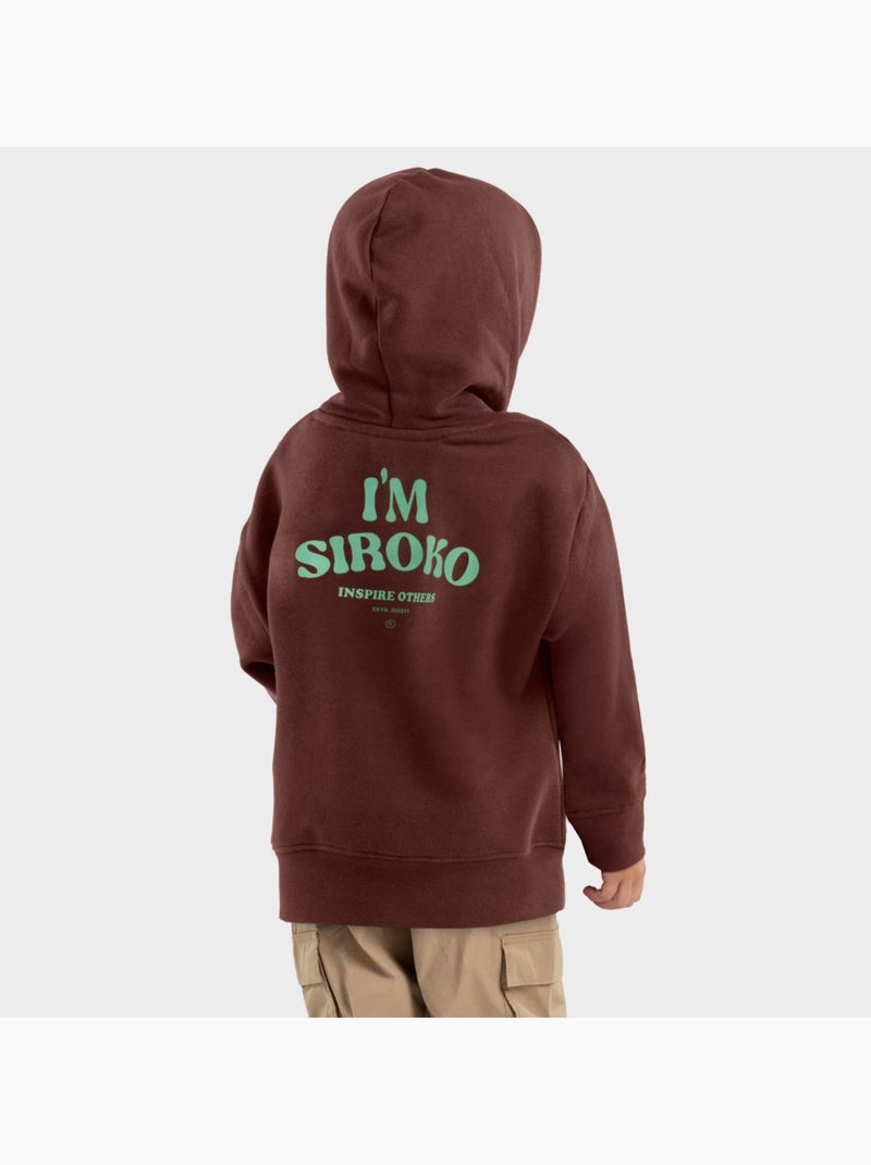 Felpa con cappuccio per bambini lifestyle bambini e bambine crowd Marrone - Kiabi
