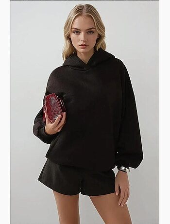 Felpa con cappuccio pesante extra oversize hiccup