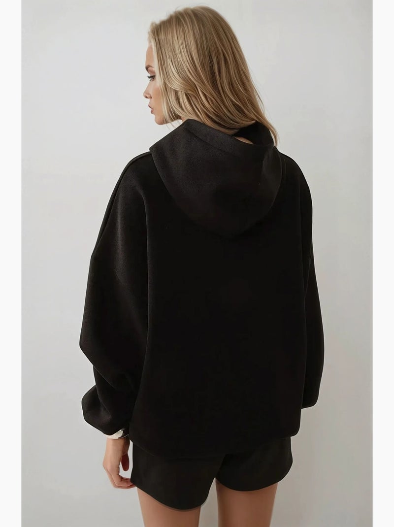 Felpa con cappuccio pesante extra oversize hiccup Nero - Kiabi