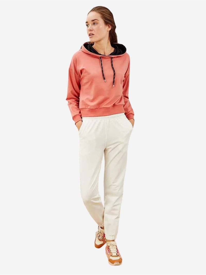 Felpa con cappuccio relaxed con dettaglio laccetto tommy Arancione chiaro - Kiabi