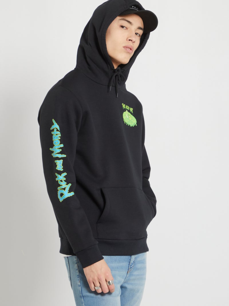 Felpa con cappuccio 'Rick & Morty' Nero - Kiabi