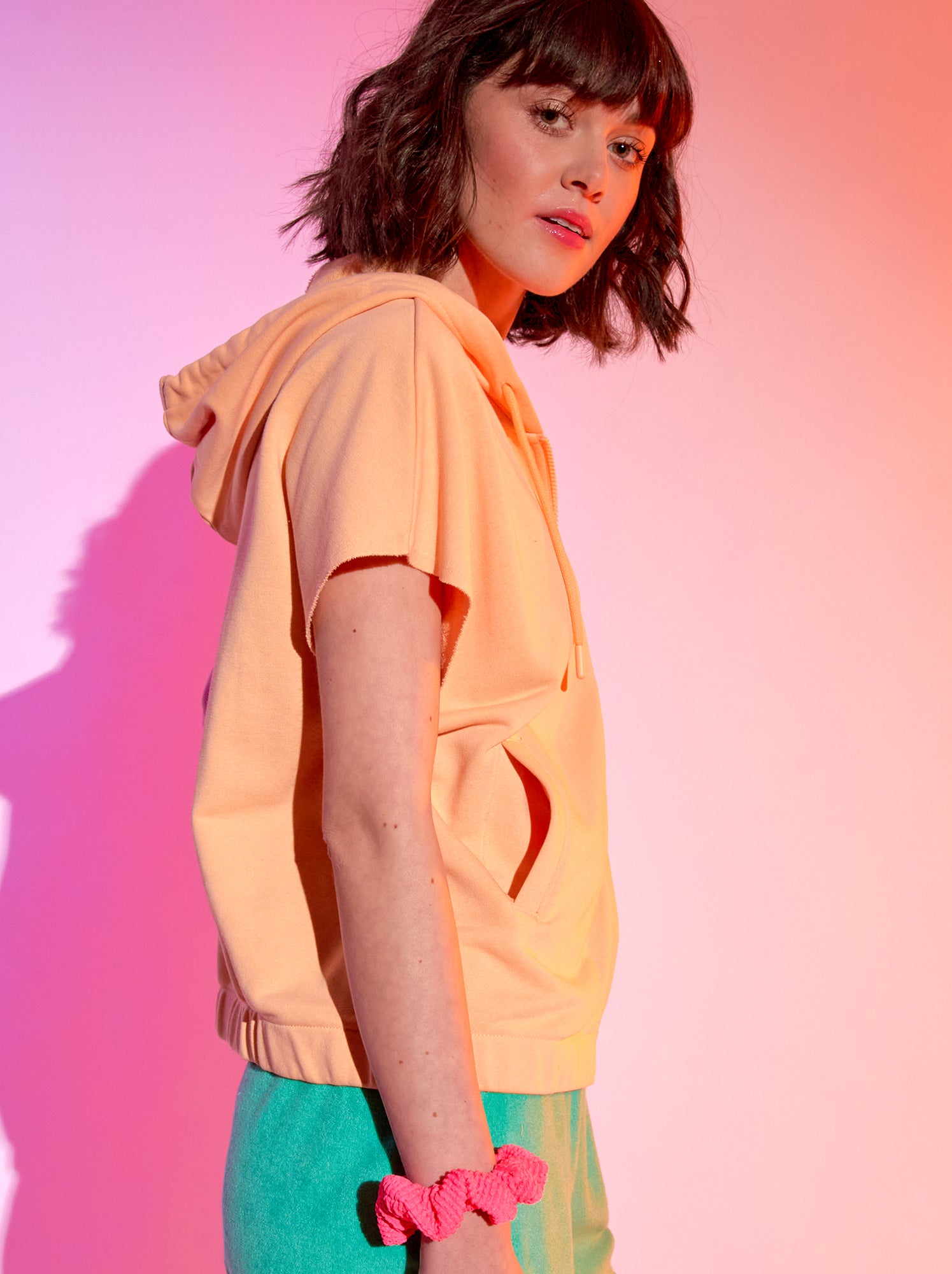 Felpa Con Cappuccio Donna Primavera/Autunno | 65% Cotone, 35% Poliestere | Design Con Bottoni E Scollo V - Foto 10