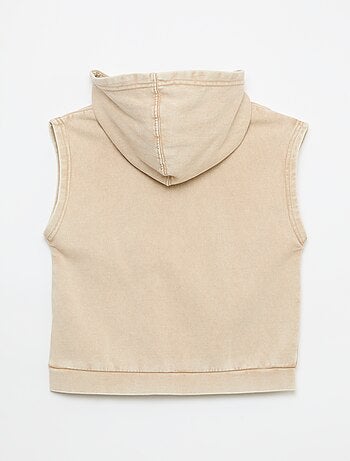 Felpa con cappuccio senza maniche