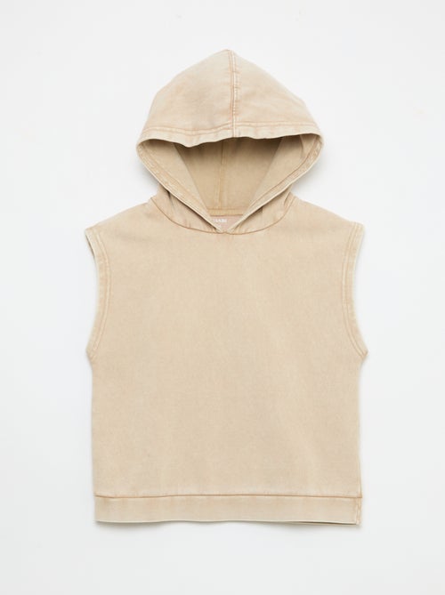 Felpa con cappuccio senza maniche - Kiabi