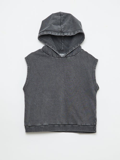 Felpa con cappuccio senza maniche - Kiabi