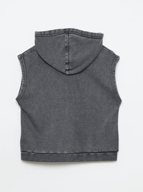 Felpa con cappuccio senza maniche - Kiabi