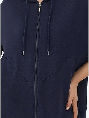 Felpa con cappuccio soft-touch con zip integrale hiccup