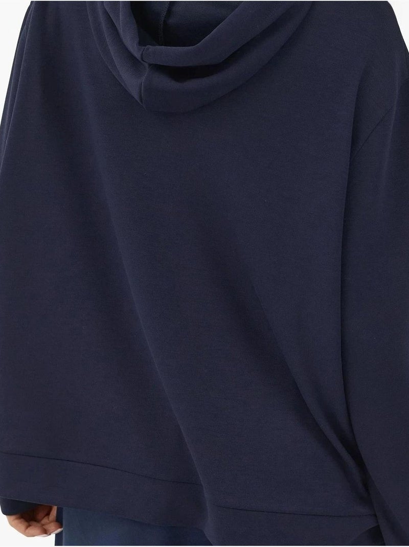 Felpa con cappuccio soft-touch con zip integrale hiccup Blu marino - Kiabi