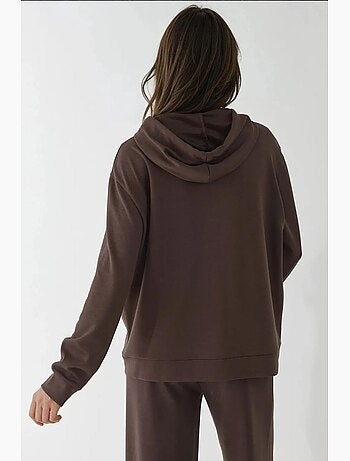 Felpa con cappuccio soft-touch con zip integrale hiccup