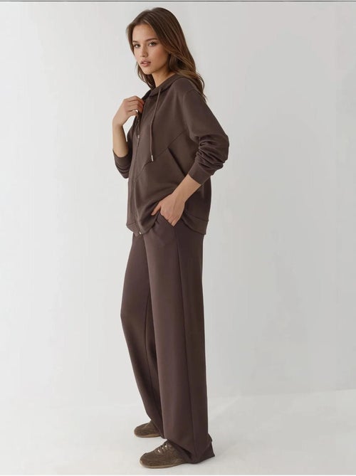 Felpa con cappuccio soft-touch con zip integrale hiccup - Kiabi Felpa con cappuccio soft-touch con zip integrale hiccup - Kiabi