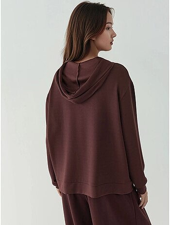 Felpa con cappuccio soft-touch con zip integrale hiccup