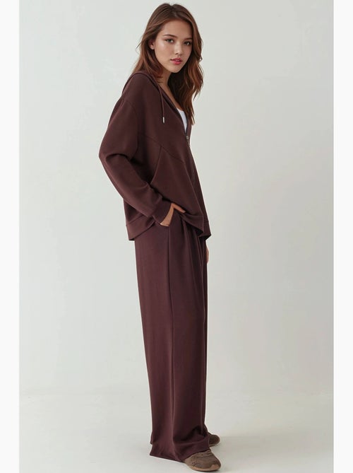Felpa con cappuccio soft-touch con zip integrale hiccup - Kiabi