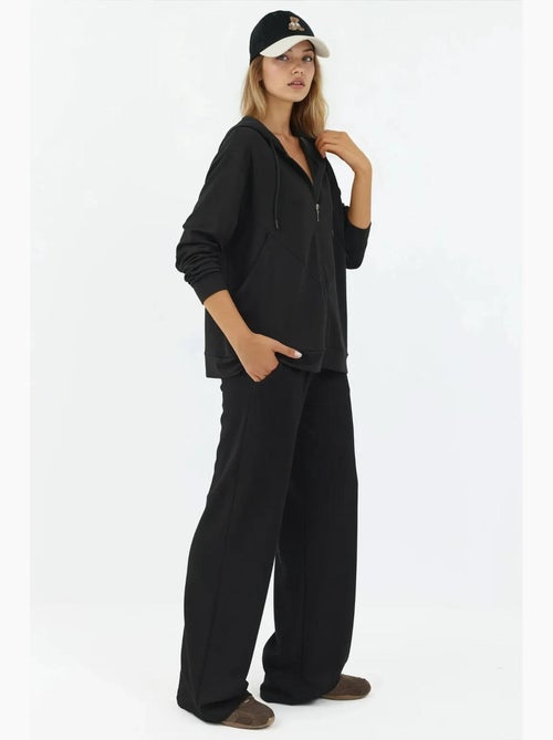 Felpa con cappuccio soft-touch con zip integrale hiccup - Kiabi Felpa con cappuccio soft-touch con zip integrale hiccup - Kiabi