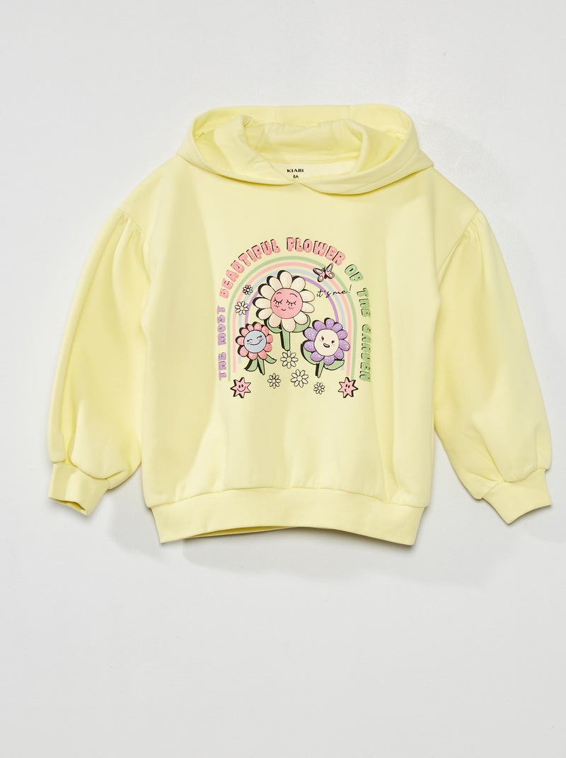 Felpa con cappuccio stampa fantasia - ROSA - 13.00€ - Kiabi