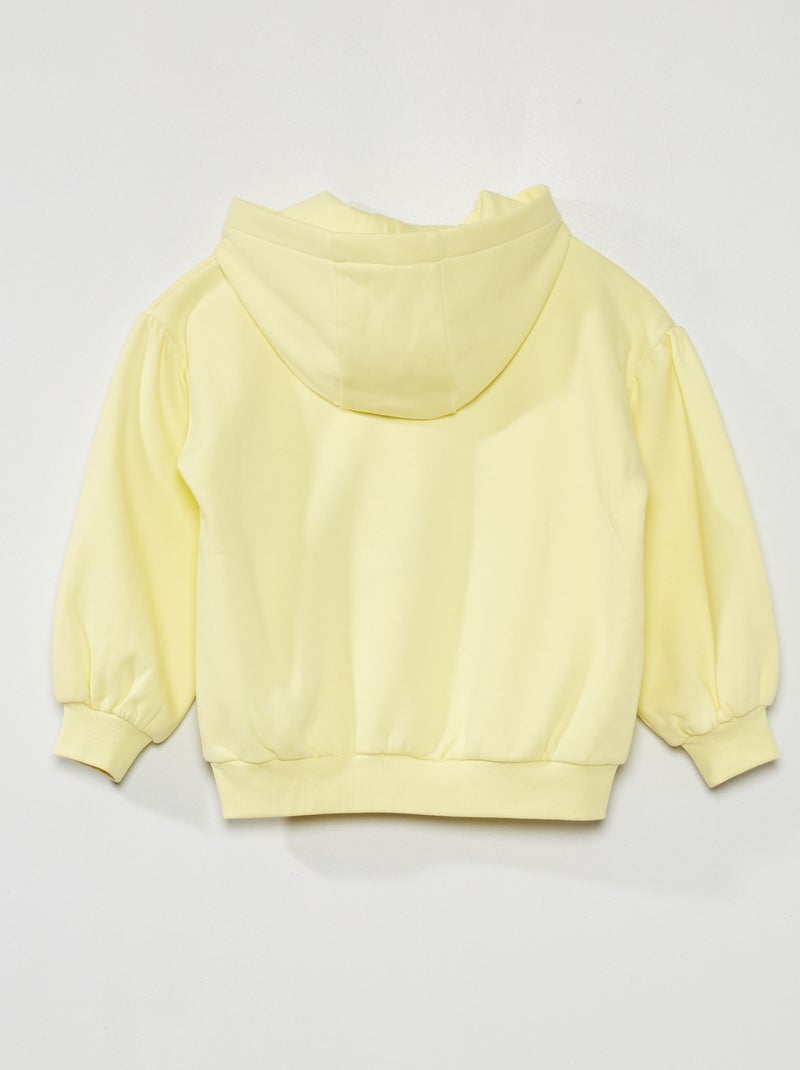 Felpa con cappuccio stampa fantasia GIALLO - Kiabi