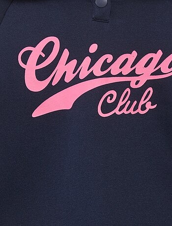 Felpa con cappuccio stampata - collezione facile da indossare