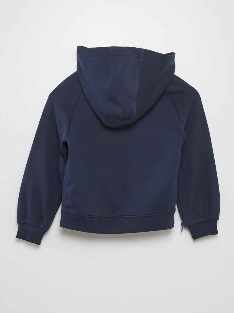Felpa con cappuccio stampata - collezione facile da indossare BLU - Kiabi