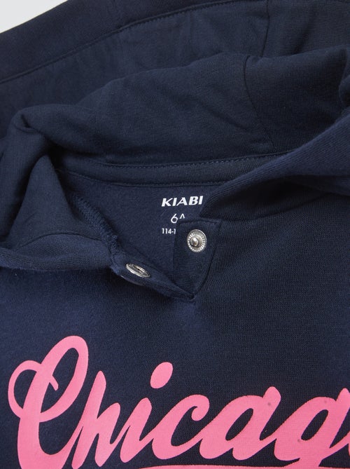 Felpa con cappuccio stampata - collezione facile da indossare - Kiabi