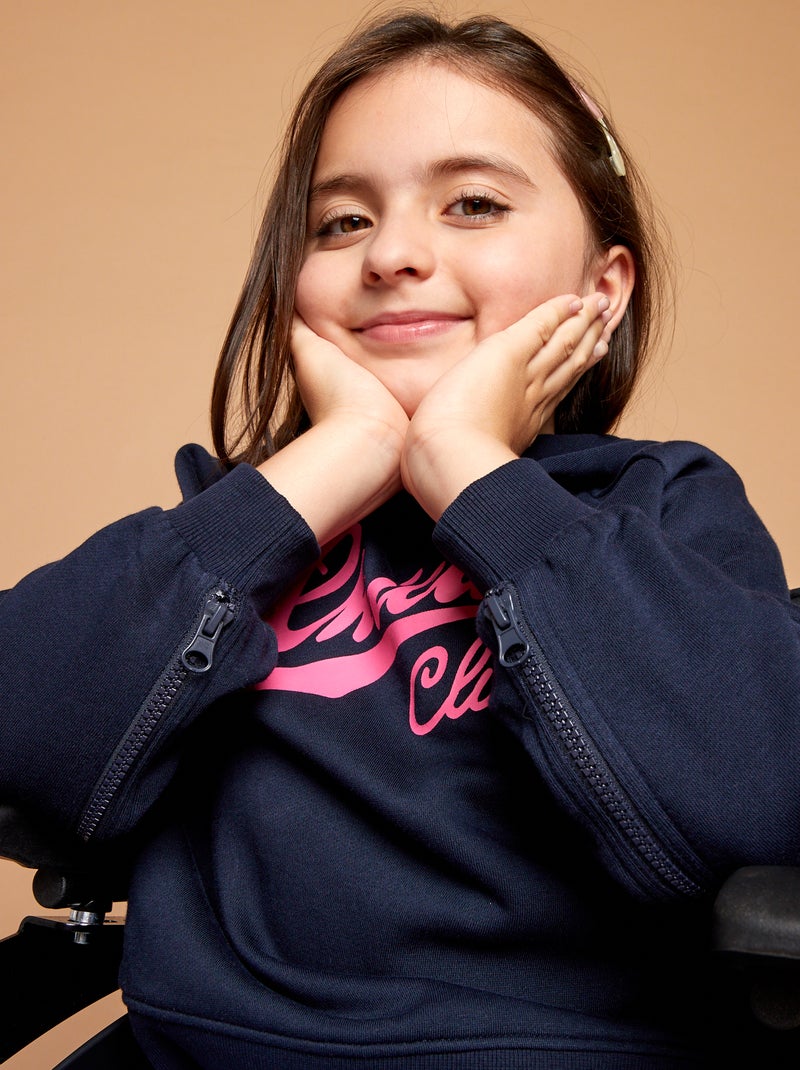 Felpa con cappuccio stampata - So Easy BLU - Kiabi