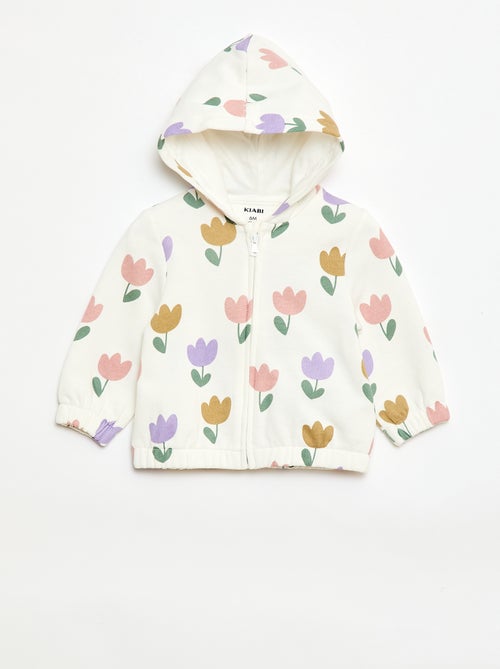 Felpa con cappuccio stampata - Kiabi