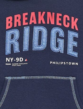 Felpa con cappuccio stampata