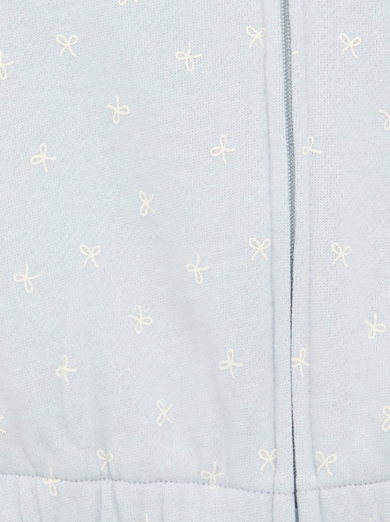 Felpa con cappuccio stampata Blu - Kiabi