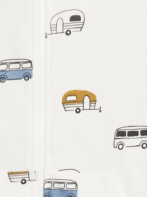 Felpa con cappuccio stampata in french terry - Kiabi