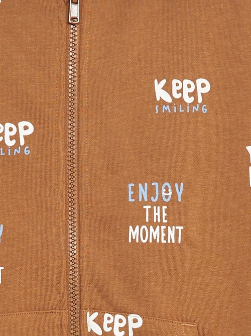 Felpa con cappuccio stampata in french terry - Kiabi