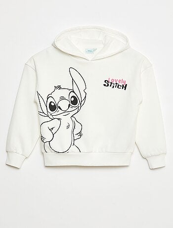 Felpa con cappuccio stampata 'Lovely Stitch'