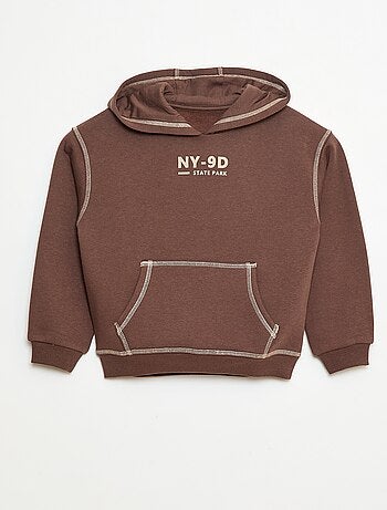 Felpa con cappuccio stampata